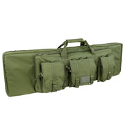 Bolsa para rifle 105 cm verde con 3 bolsillos desmontables y correas