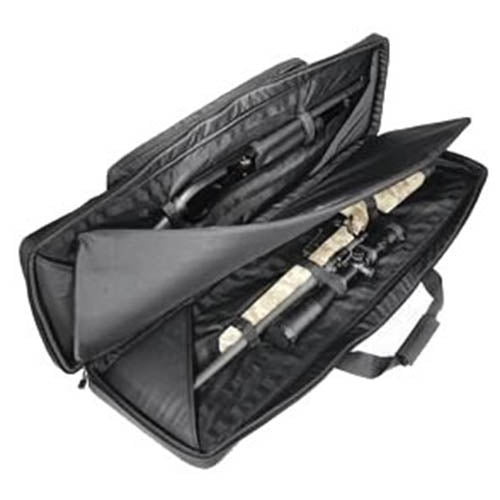 Bolsa para rifle 105 cm verde con 3 bolsillos desmontables y correas