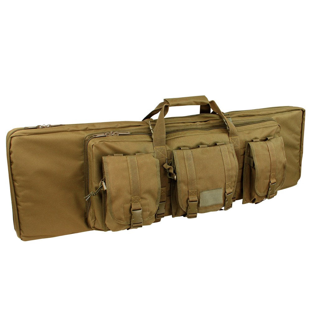 Bolsa para rifle 105 cm verde con 3 bolsillos desmontables y correas