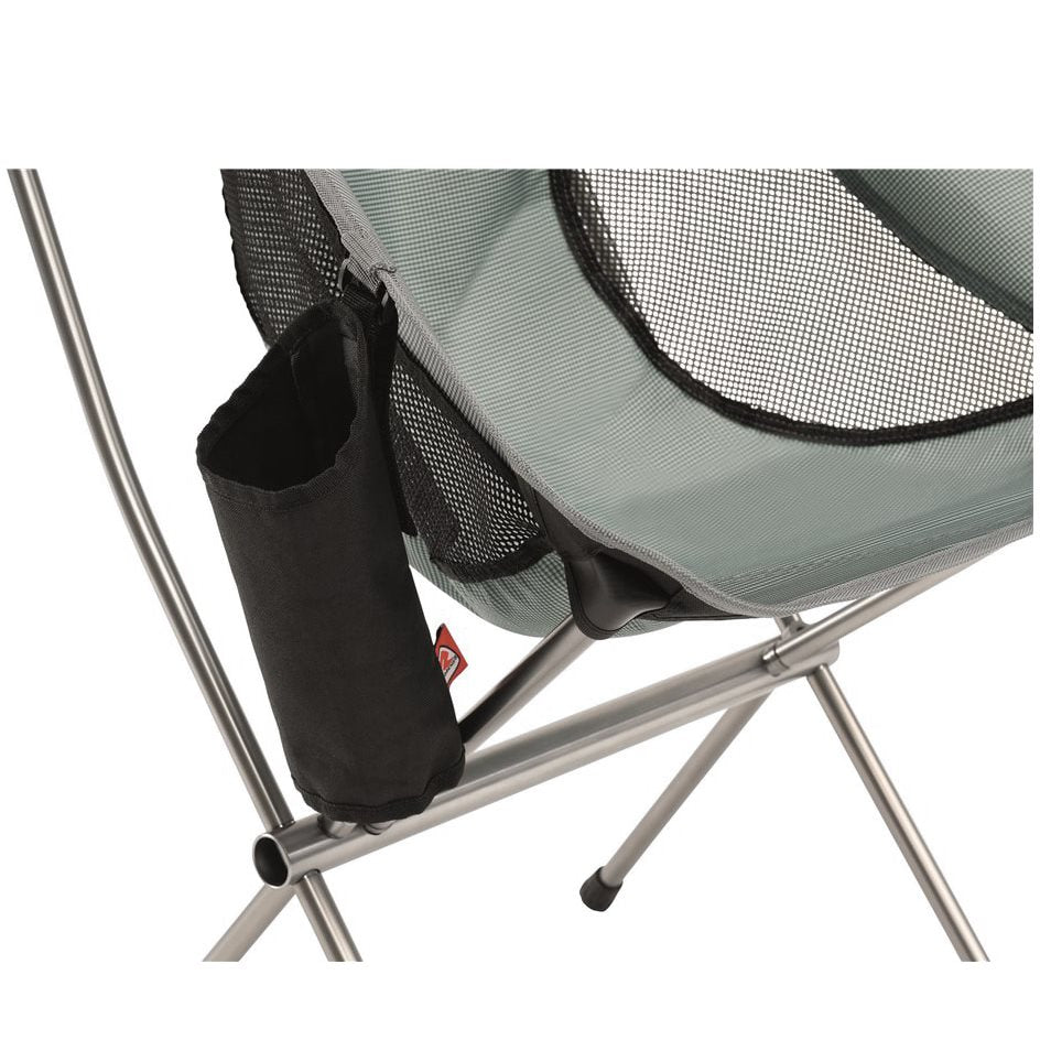 Silla plegable OBSERVER gris con respaldo de malla y armazón de aluminio