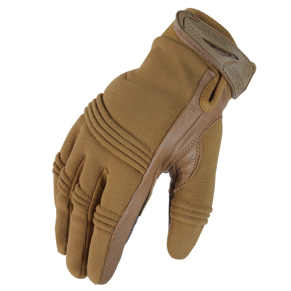 Guantes TACTICIAN, vista delantera mostrando dedos con tecnología TouchTech para pantalla táctil
