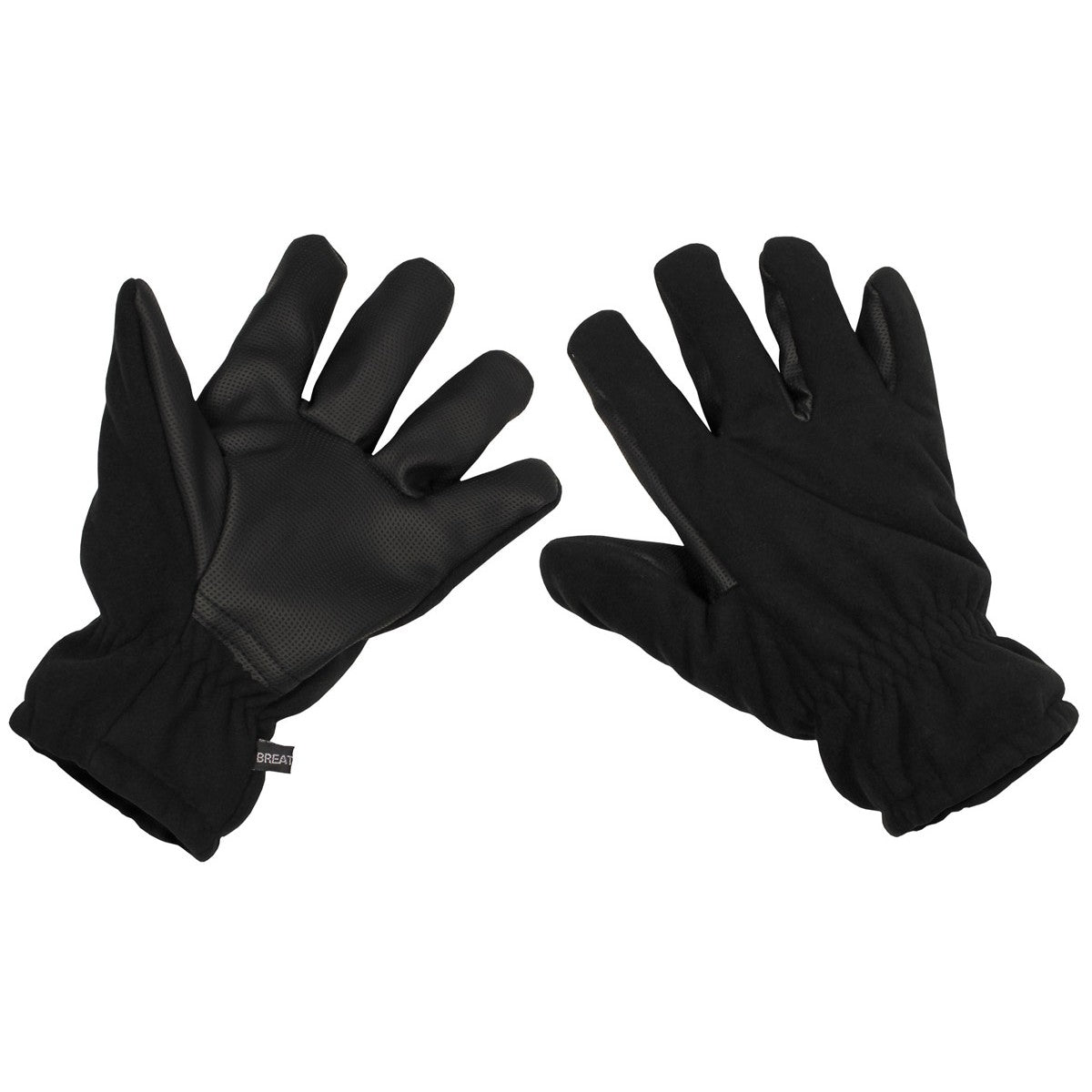 Guantes ALPIN de forro polar negros con refuerzo PVC en palma y dedos