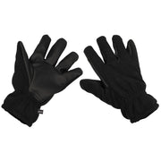 Guantes ALPIN de forro polar negros con refuerzo PVC en palma y dedos