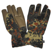Guantes ALPIN forro polar Flecktarn con tratamiento PVC en palma y dedos