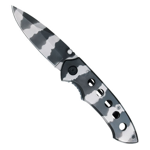 Navaja plegable METRO-URBAN en camuflaje con clip de bolsillo y hoja de 8 cm