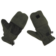 Guantes Forro Polar Convertibles con protección abatible para dedos y cierre de velcro