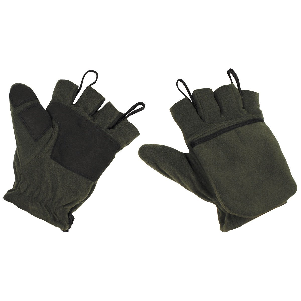 Guantes Forro Polar Convertibles con protección abatible para dedos y cierre de velcro