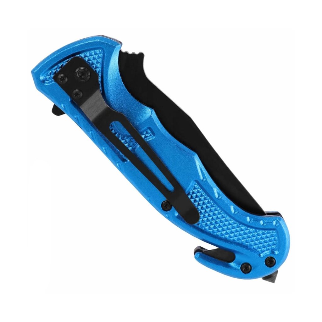Cuchillo plegable RESCUE EMS con clip y cortador de correas