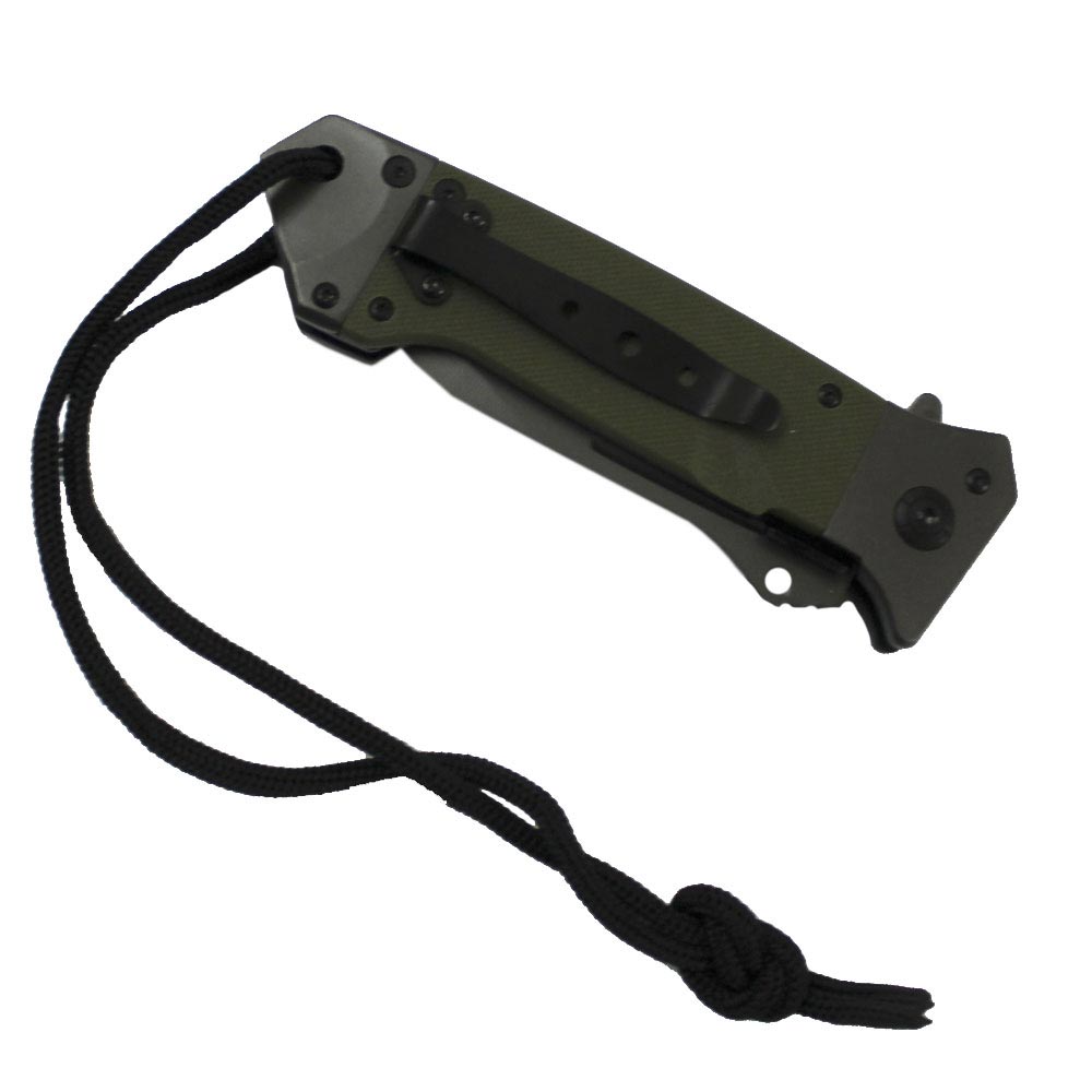 Cuchillo plegable MIL-TEC DA35 verde, hoja 95 mm