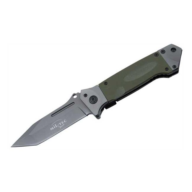 Cuchillo plegable MIL-TEC DA35 verde, hoja 95 mm