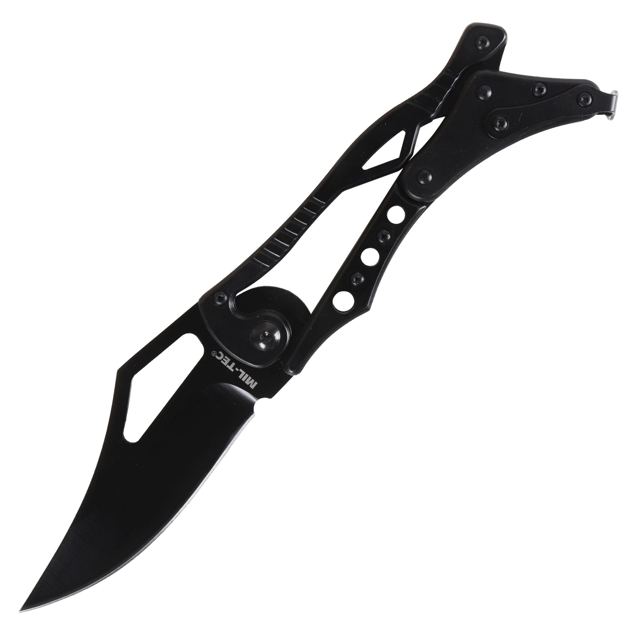 Navaja cerrada SCELETON, longitud total 21 cm, hoja 9,5 cm, mango de aluminio