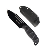 Cuchillo de combate G10 con funda KYDEX negra, longitud total aprox. 23 cm