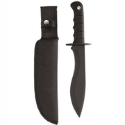 Cuchillo de combate US SPEC con hoja tipo machete negra y funda