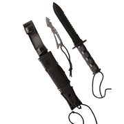 Cuchillo de supervivencia SURVIVAL completamente negro