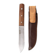 Navaja naval alemana 23 cm, hoja 12,5 cm, mango de madera y funda.