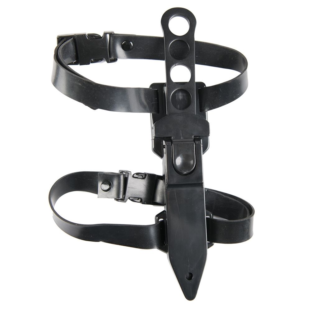 Cuchillo de buceo ligero con funda de plástico y hoja con sierra superior