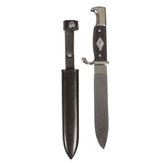 Cuchillo SCOUT Mil-Tec negro con hoja de 16 cm y funda de cuero y plástico