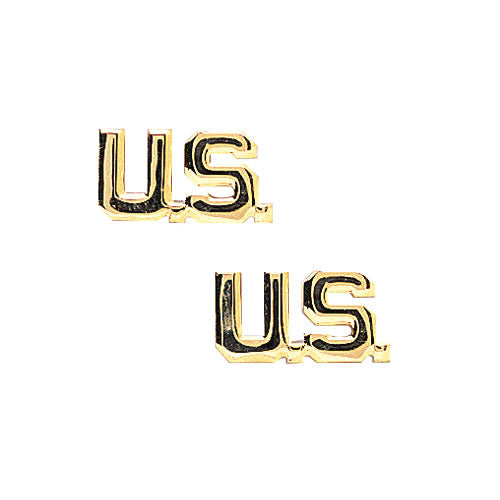 Insignia de solapa U.S. dorada en latón chapado