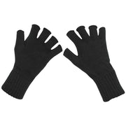 Guantes sin dedos de punto negros 100% acrílico - 15453A
