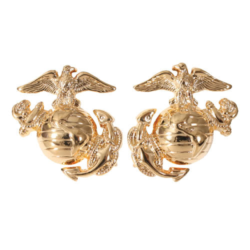 Insignia USMC Subdued Globe & Anchor dorada vista frontal
