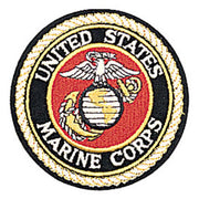 Parche DELUXE redondo U.S.M.C. (≈10 cm) con bordado de alta calidad y licencia oficial USMC