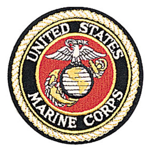 Parche DELUXE redondo U.S.M.C. (≈10 cm) con bordado de alta calidad y licencia oficial USMC