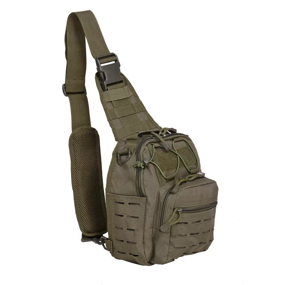 Mochila LC-B55 LASER MOLLE verde, bandolera pequeña para un hombro