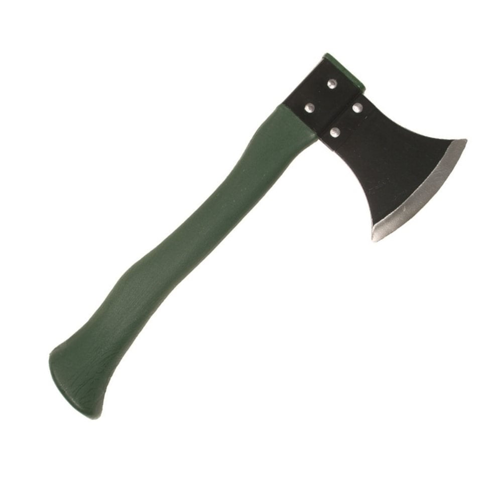 Hacha Survival plástica verde, 29 cm, mango de plástico, 360 g
