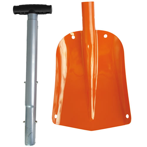 Pala plegable de aluminio ALU lavina para nieve con funda