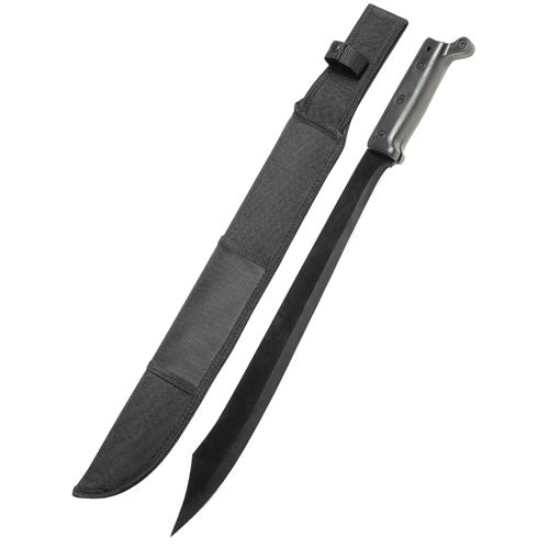 Machete Mil-Tec WOOD con hoja negra de 3 mm y funda de nylon negra