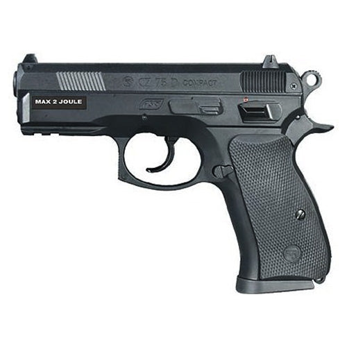Pistola airsoft ASG CZ-75 D Compact CO2, réplica realista 6mm BB, seguro funcional