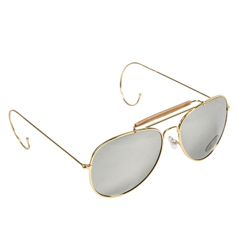 Gafas de sol Air Force espejadas con montura dorada flexible y estuche (ref.15605000)