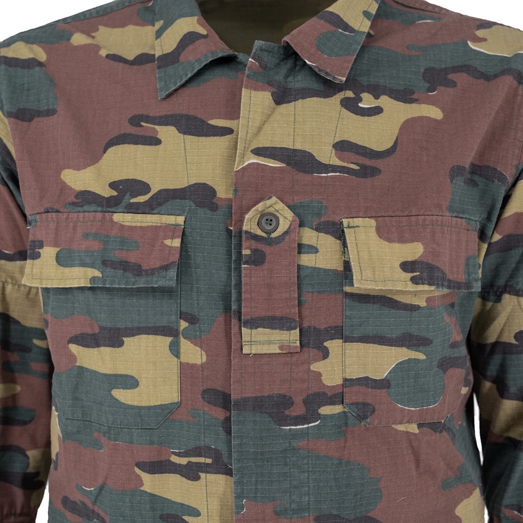 Blusa militar belga Jigsaw usada - original belga