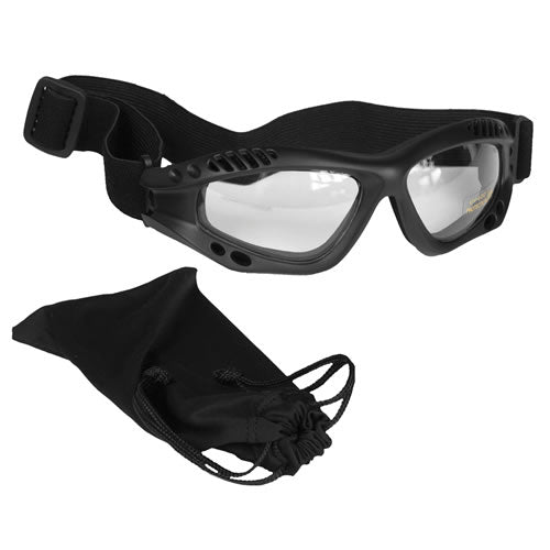 Gafas COMMANDO AIR Mil-Tec verdes con lente ahumada y correa elástica