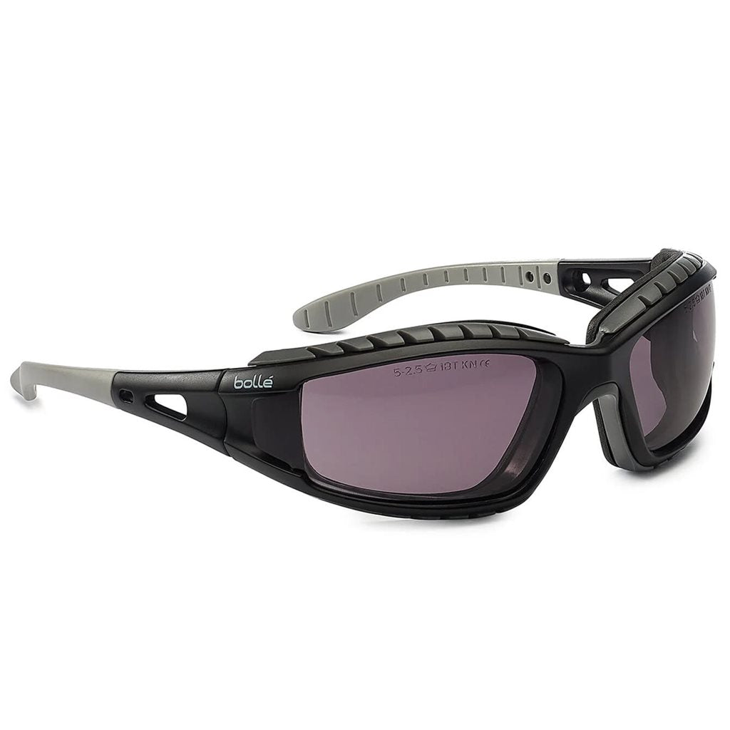 Gafas de protección BOLLE TRACKER II SMOKE con correa ajustable y borde de espuma