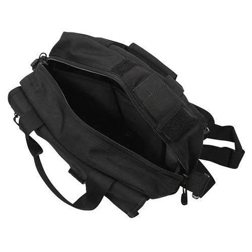 Bolso bandolera Condor ESCAPE & EVADE negro con bolsillo para radio y cintas modulares MOLLE