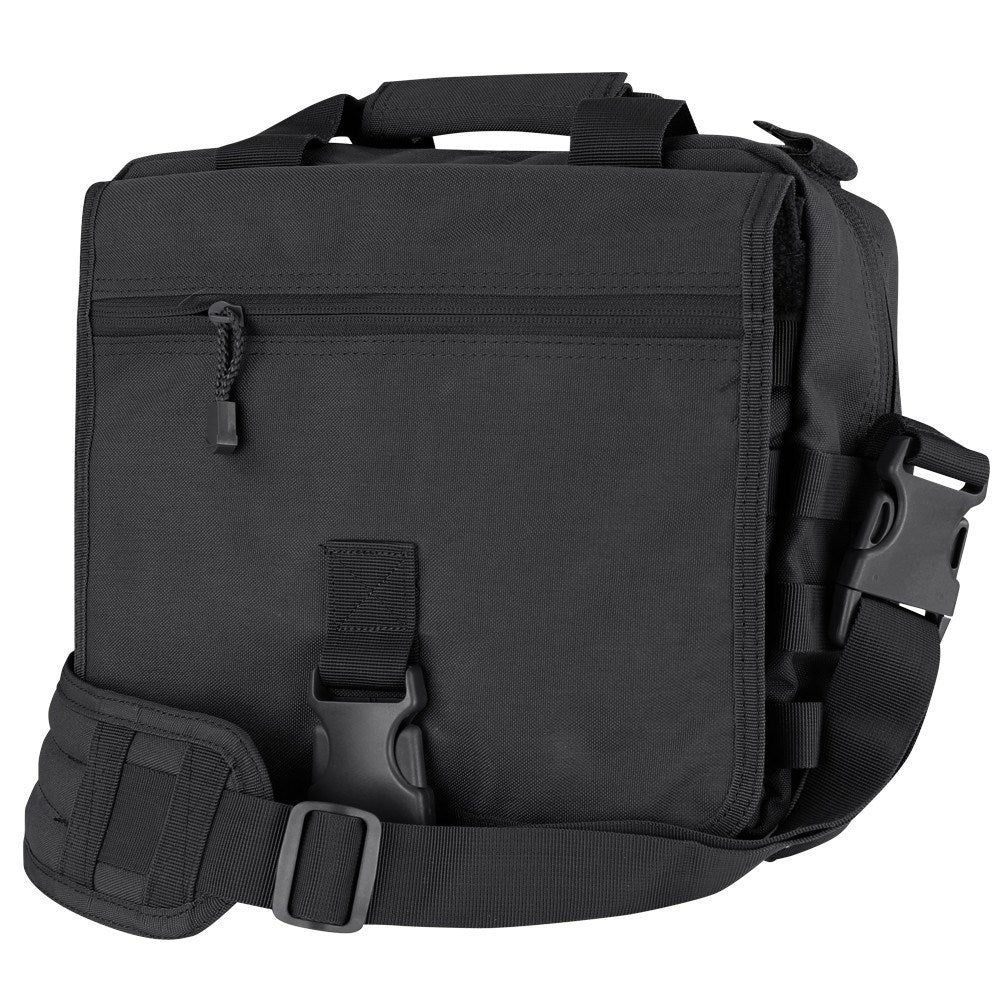 Bolso bandolera Condor ESCAPE & EVADE negro con bolsillo para radio y cintas modulares MOLLE