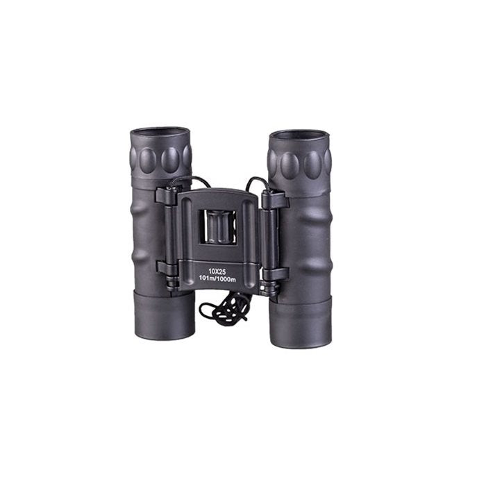 Prismáticos 10x25 GEN II recubiertos de goma con funda - negro