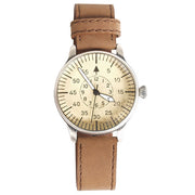Reloj Vintage QUARTZ ME109 con esfera de 40 mm y correa de cuero