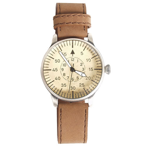 Reloj Vintage QUARTZ ME109 con esfera de 40 mm y correa de cuero