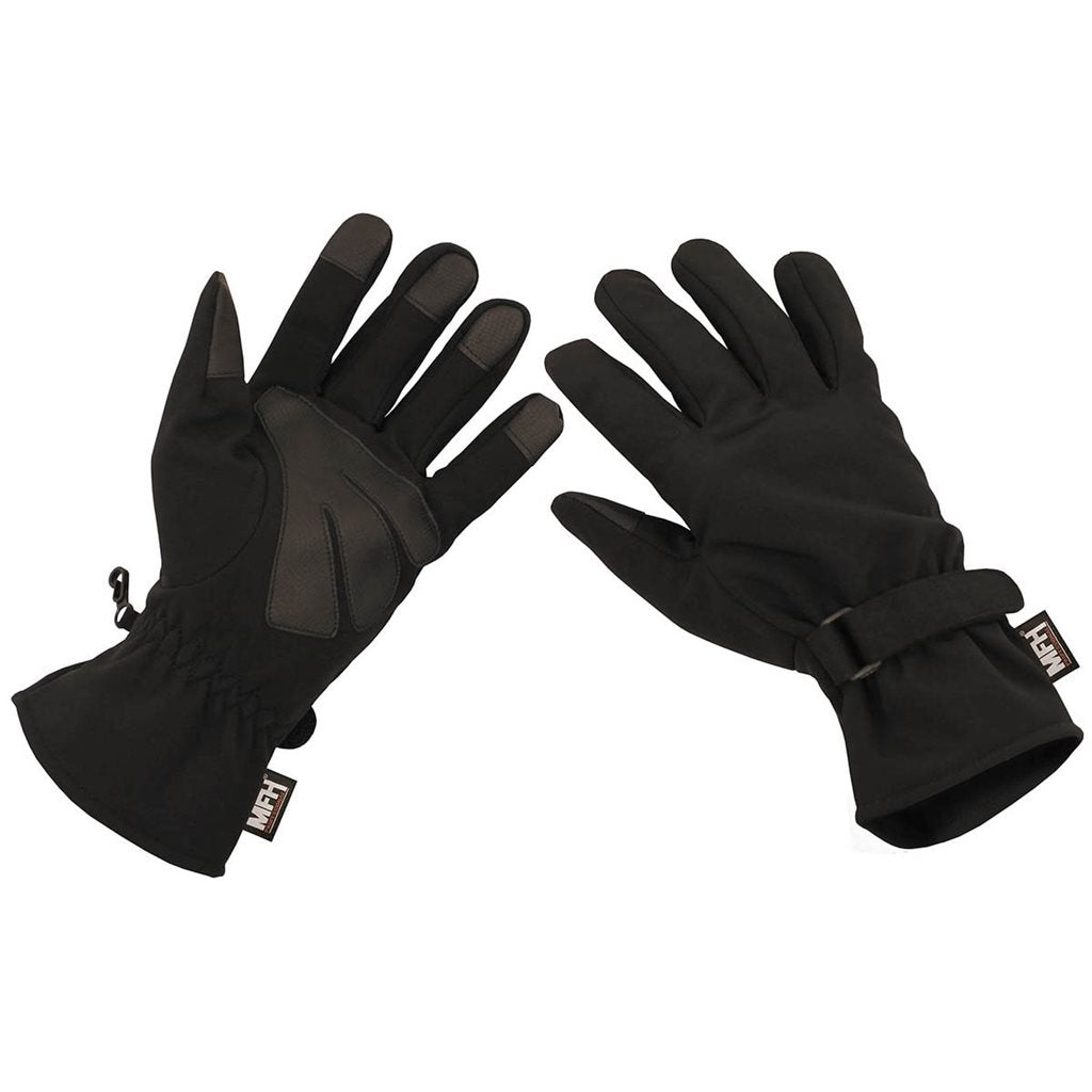 Guantes SOFTSHE negros de neopreno con parches reforzados y cierre de velcro