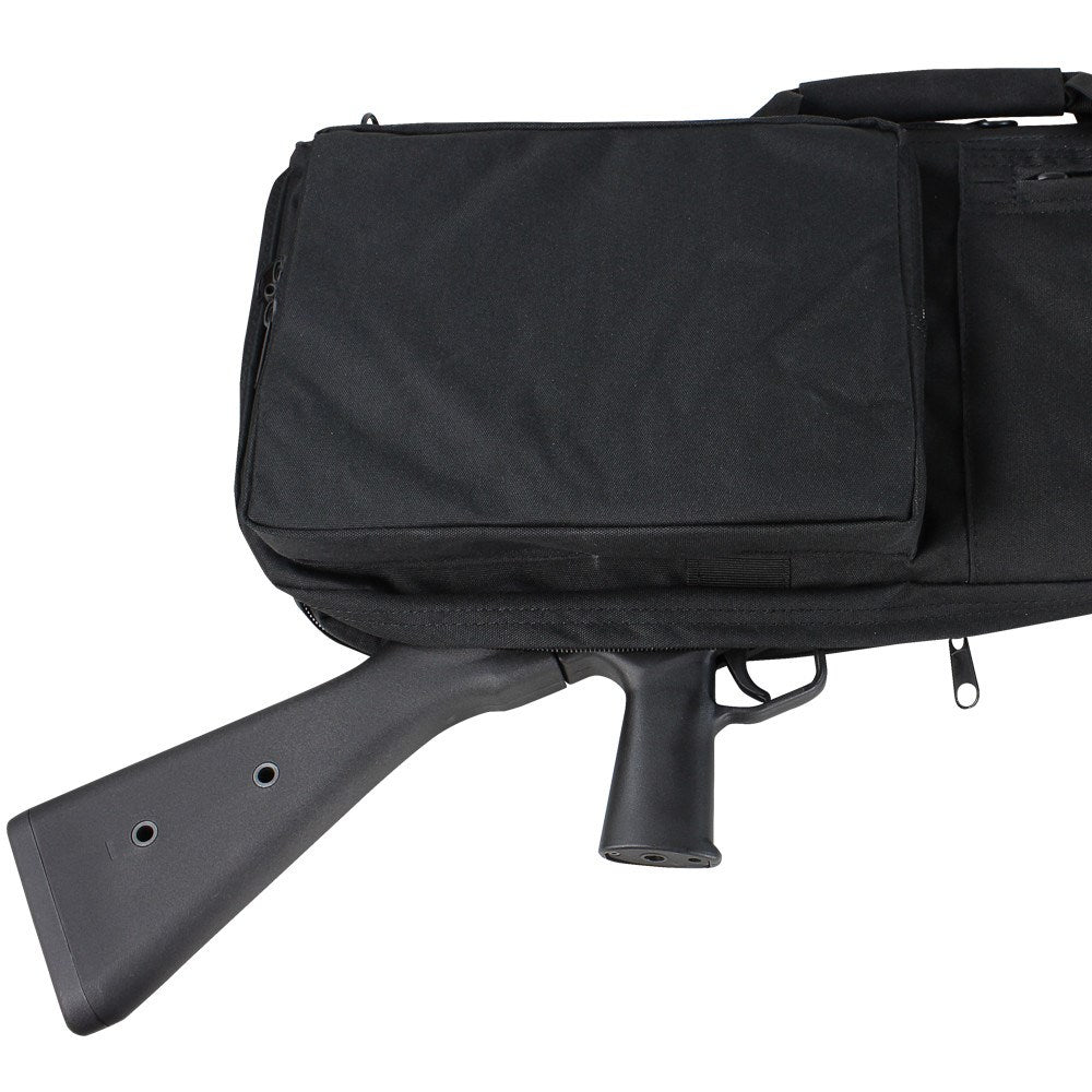 Bolsa negra para rifle 96 cm con bolsillos laterales