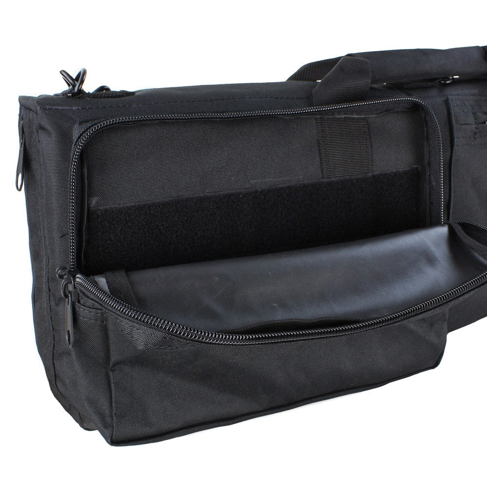Bolsa negra para rifle 96 cm con bolsillos laterales