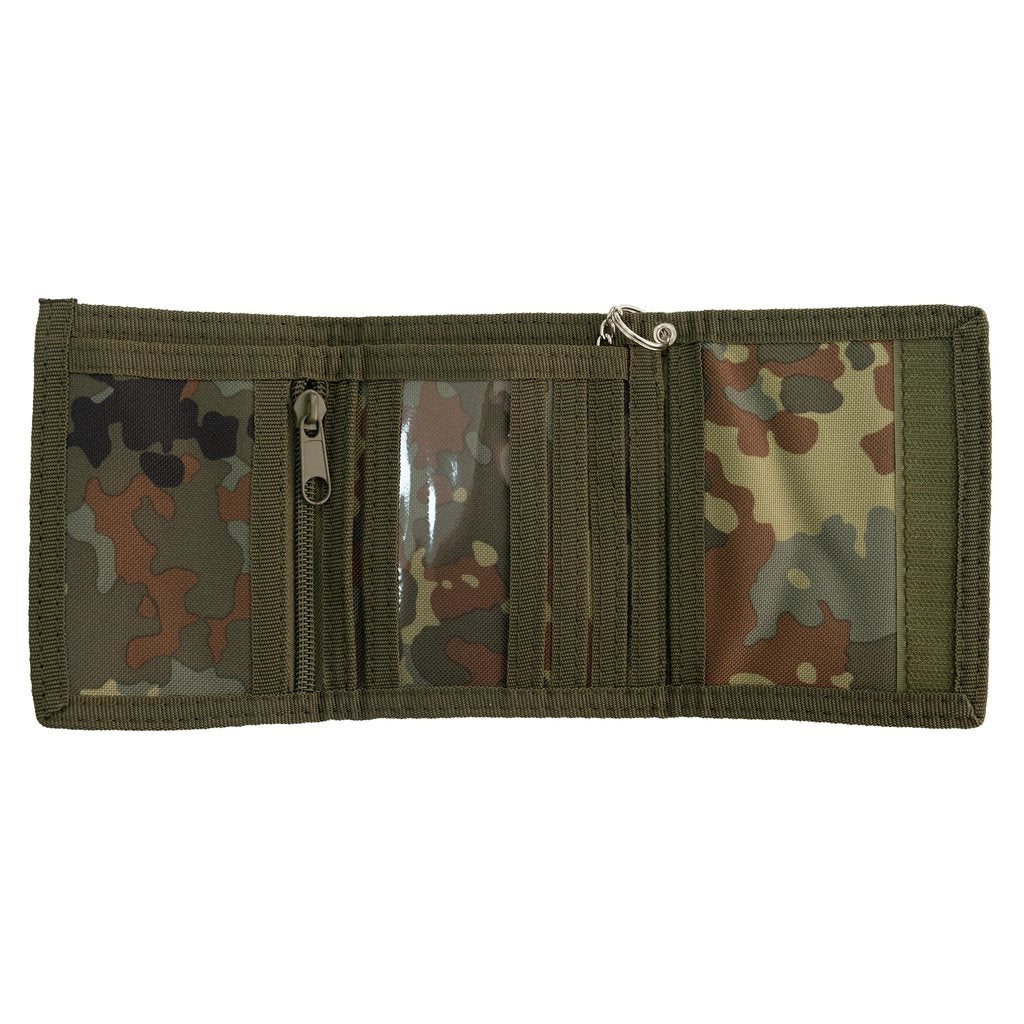 Cartera camuflaje FLECKTARN con cadena de seguridad