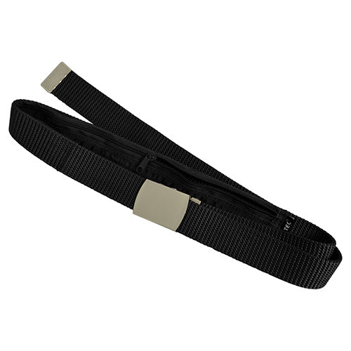 Cinturón US 30 mm verde con hebilla metálica y bolsillo oculto