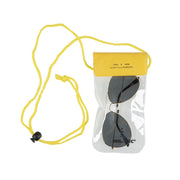 Funda impermeable amarilla transparente 95x195 mm para colgar al cuello