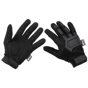 Guantes tácticos ACTION negros con índice y pulgar abatibles