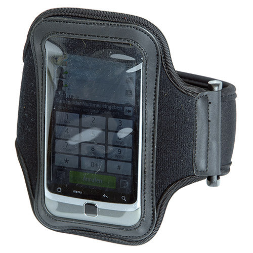 Funda ID negra para documentos, móvil y accesorios; sujeta al tobillo o al brazo, ideal para actividades al aire libre