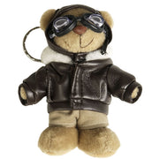 Llavero con osito de peluche piloto, aprox. 11 cm