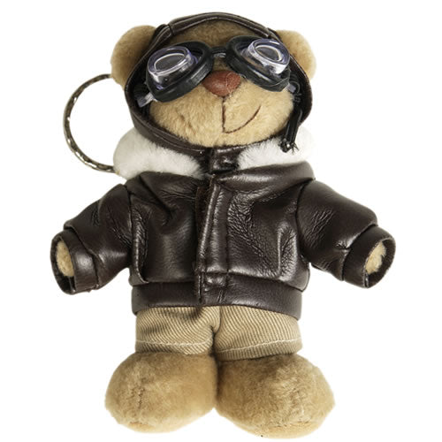 Llavero con osito de peluche piloto, aprox. 11 cm